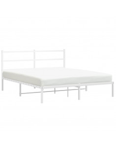 Giroletto con Testiera Metallo Bianco 160x200 cm 2