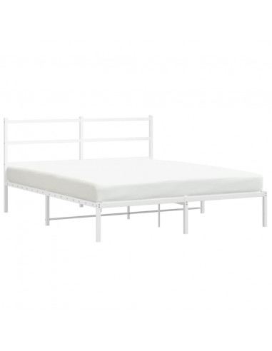 Giroletto con Testiera Metallo Bianco 160x200 cm