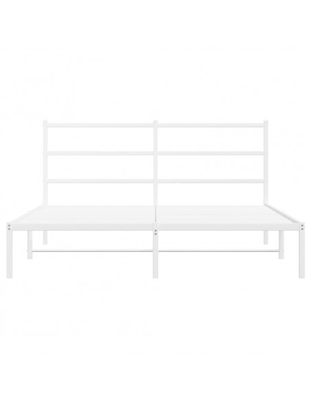 Giroletto con Testiera Metallo Bianco 160x200 cm