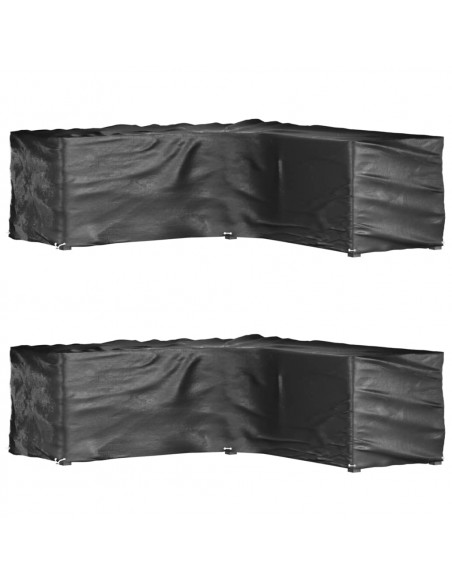 Coperture Mobili da Giardino a L 2pz 16 Occhielli 285x285x90cm