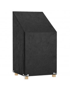 Copri Sedia da Giardino 8 Occhielli 65x65x80/120 cm Polietilene 2