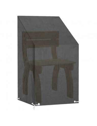 Copri Sedia da Giardino 8 Occhielli 65x65x80/120 cm Polietilene