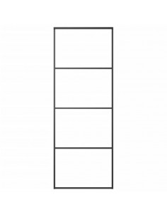 Porta Scorrevole in Alluminio e Vetro ESG 76x205 cm Nera 2