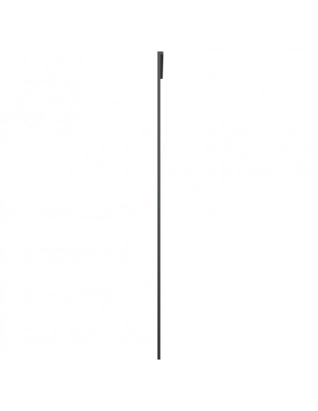 Porta Scorrevole in Vetro ESG e Alluminio 90x205 cm Nera