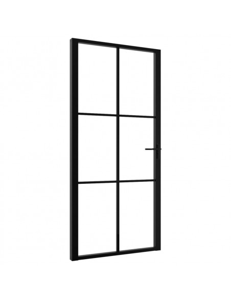 Porta da Interno ESG Vetro e Alluminio 102,5x201,5 cm Nera