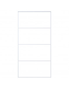 Porta Scorrevole in Vetro ESG e Alluminio 102,5x205 cm Bianca 2