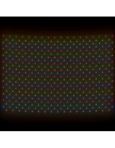 Luci di Natale Rete Colorate 4x4m 544 LED Interni Esterni