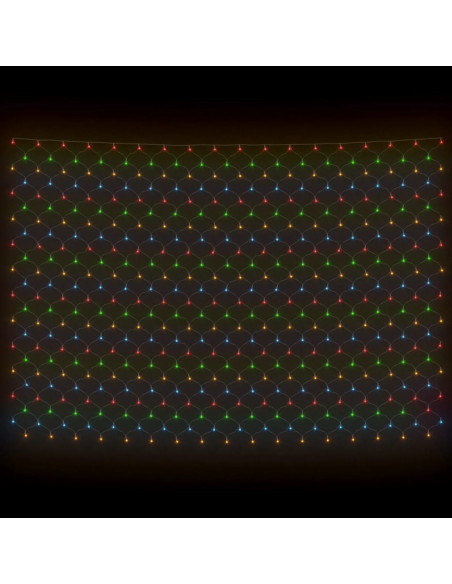 Luci di Natale Rete Colorate 4x4m 544 LED Interni Esterni