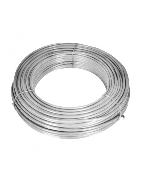 Recinzione in Rete con Pali in Acciaio Zincato 25x1,25m Argento