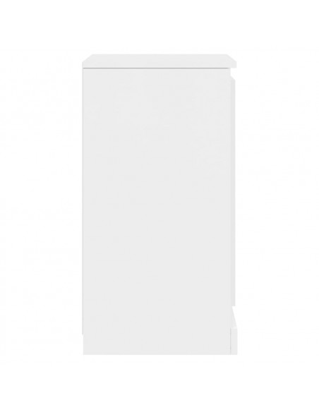 Credenze 2 pz Bianco Lucido 37,5x35,5x67,5 cm Legno Multistrato