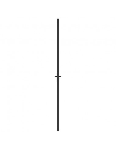 Porta Interna 102,5x201,5 cm Nero Opaco in Vetro e Alluminio