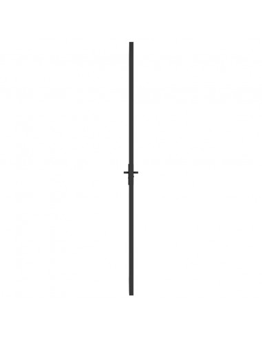 Porta Interna 102,5x201,5 cm Nero Opaco in Vetro e Alluminio