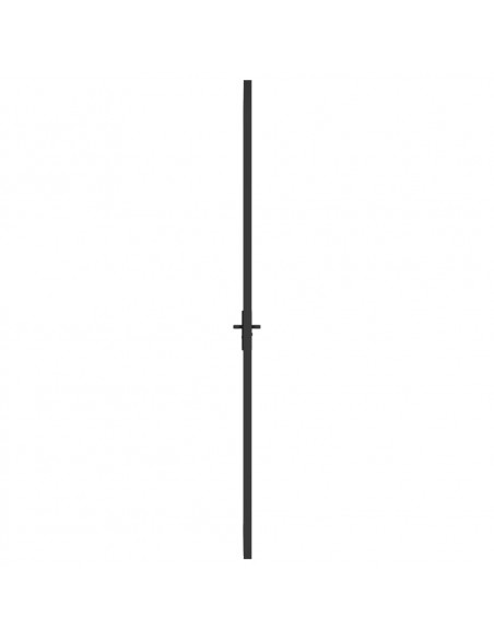 Porta Interna 102,5x201,5 cm Nero Opaco in Vetro e Alluminio