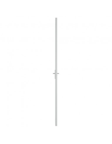 Porta Interna 83x201,5 cm Bianco Opaco Vetro e Alluminio