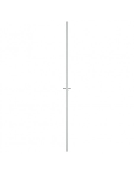 Porta Interna 93x201,5 cm Bianco Opaco Vetro e Alluminio
