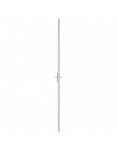 Porta Interna 83x201,5 cm Bianco Opaco Vetro e Alluminio