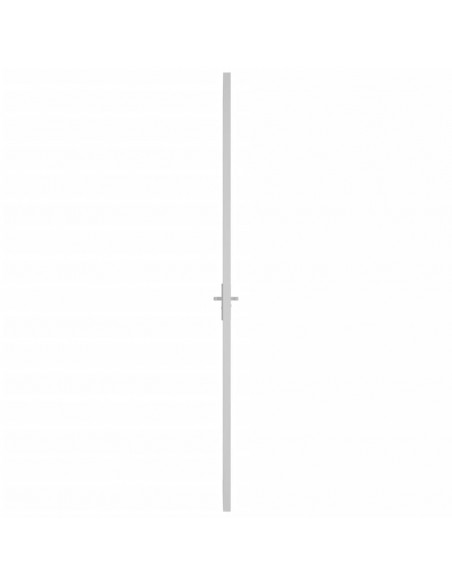 Porta Interna 83x201,5 cm Bianco Opaco Vetro e Alluminio