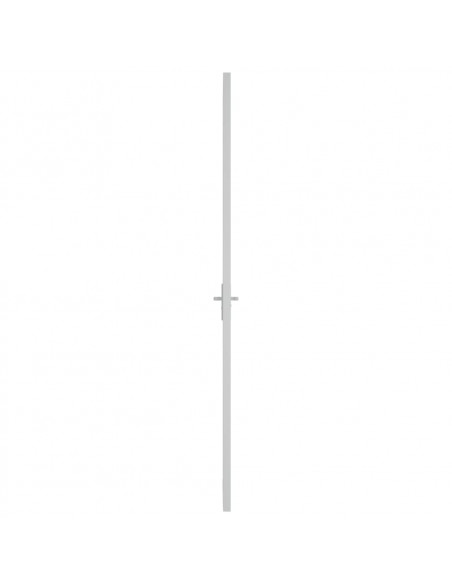 Porta Interna 102,5x201,5 cm Bianco Opaco in Vetro e Alluminio