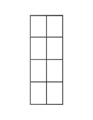 Porta Scorrevole con Ferramenta 76x205cm Vetro ESG Alluminio