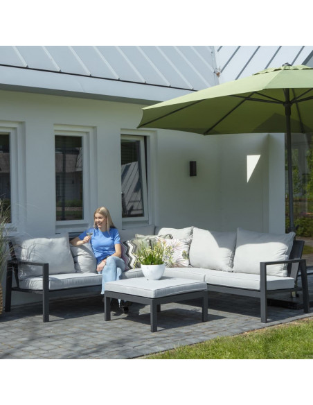 Madison Copertura per Set Divani da Esterno 255x255x70 cm Grigio