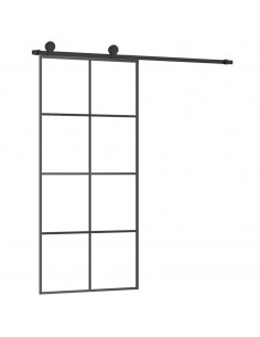 Porta Scorrevole con Ferramenta 90x205cm Vetro ESG Alluminio 2