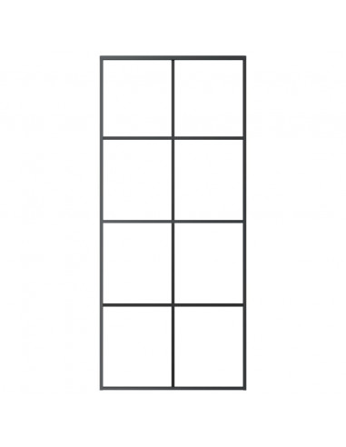 Porta Scorrevole con Ferramenta 90x205cm Vetro ESG Alluminio