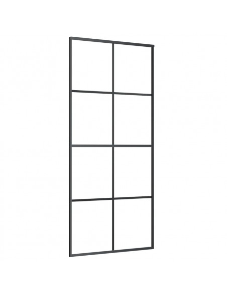 Porta Scorrevole con Ferramenta 90x205cm Vetro ESG Alluminio
