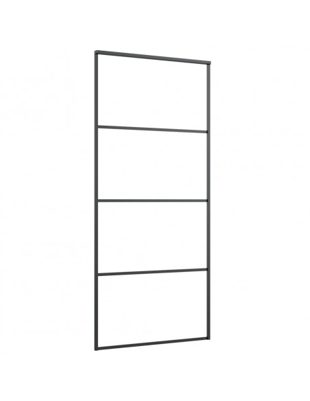 Porta Scorrevole con Ferramenta 90x205cm Vetro ESG Alluminio
