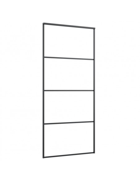 Porta Scorrevole con Ferramenta 90x205cm Vetro ESG Alluminio