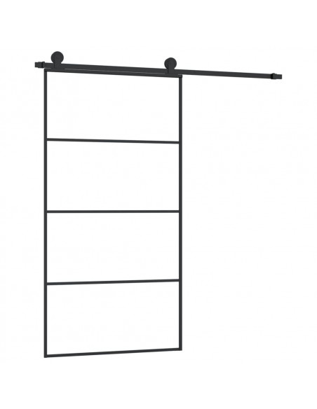 Porta Scorrevole con Ferramenta 102,5x205cm Vetro ESG Alluminio
