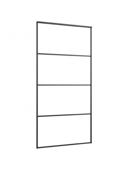 Porta Scorrevole con Ferramenta 102,5x205cm Vetro ESG Alluminio