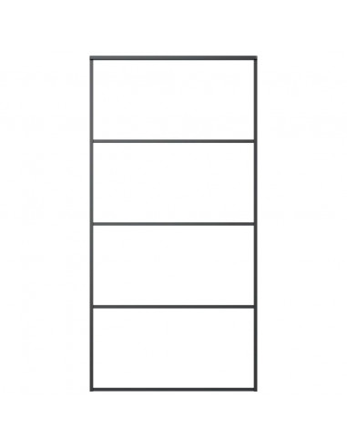 Porta Scorrevole con Ferramenta 102,5x205cm Vetro ESG Alluminio