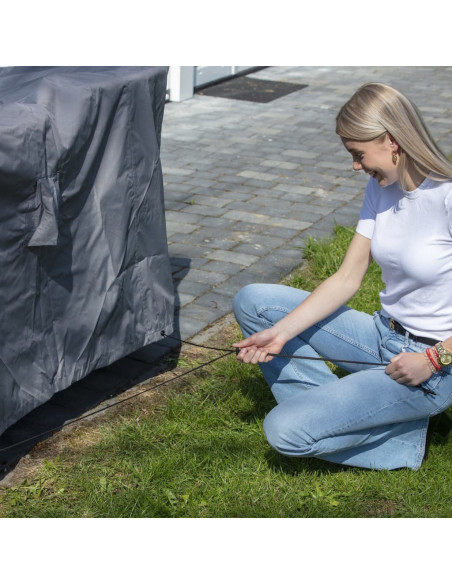 Madison Telo di Copertura per Mobili da Esterno Rotondo 200 cm Grigio