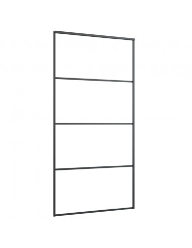 Porta Scorrevole con Ferramenta 102,5x205cm Vetro ESG Alluminio