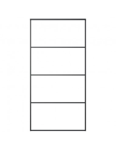 Porta Scorrevole con Ferramenta 102,5x205cm Vetro ESG Alluminio