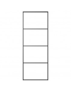 Porta Scorrevole Vetro Smerigliato ESG Alluminio 76x205 cm Nera 2