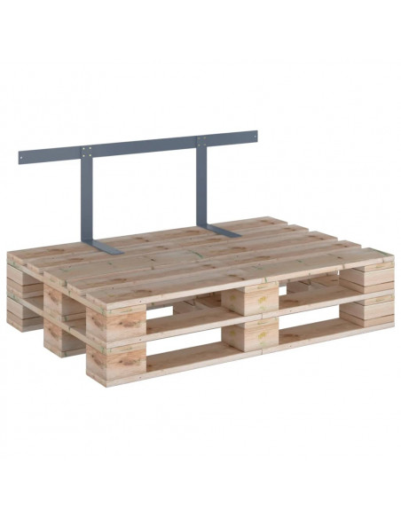 Schienale per Divano a Pallet Grigio Chiaro 110 cm in Ferro
