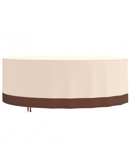 Copertura Mobili Giardino Rotonda Beige Ø 244x71 cm 600D Oxford
