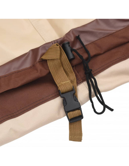 Copertura Mobili Giardino Rotonda Beige Ø 244x71 cm 600D Oxford