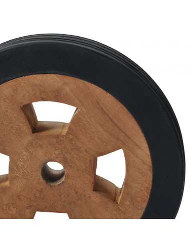 Rotelle di Ricambio per Lettini Prendisole 2pz Massello di Teak