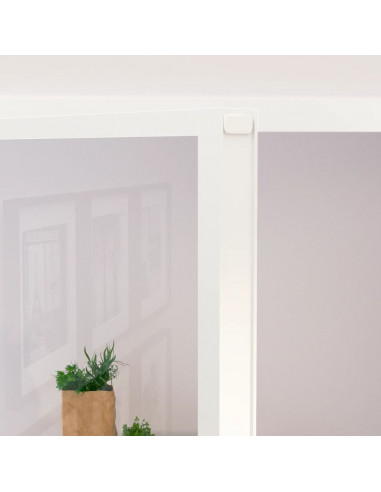 Porta Interna Bianca 102x201,5cm Vetro Temperato Alluminio Slim