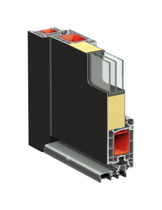 Porta Ingresso Antracite 110x210 cm in Alluminio e PVC 2