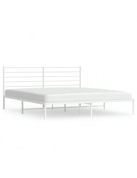 Giroletto con Testiera Metallo Bianco 193x203 cm