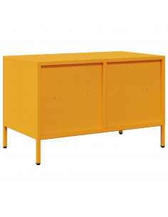 Mobile TV Giallo Senape 68x39x43,5cm Acciaio Laminato a Freddo 2