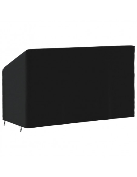 Copertura per Panca a 3 Posti Nera 165x70x65/94 cm 420D Oxford
