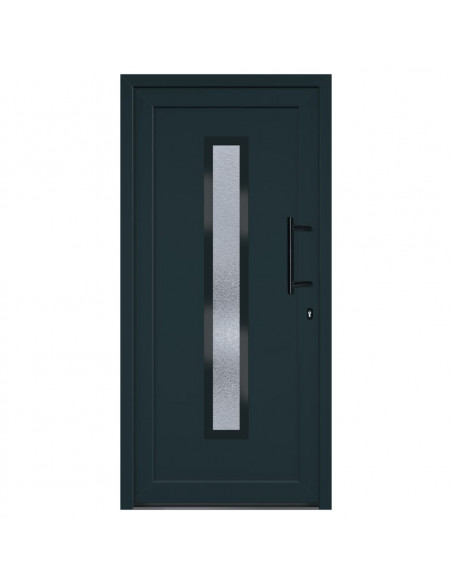 Porta Ingresso Antracite 98x200 cm in PVC