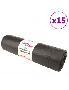 Sacchetti per Cestini con Coulisse 150 pz Neri 240 L 2