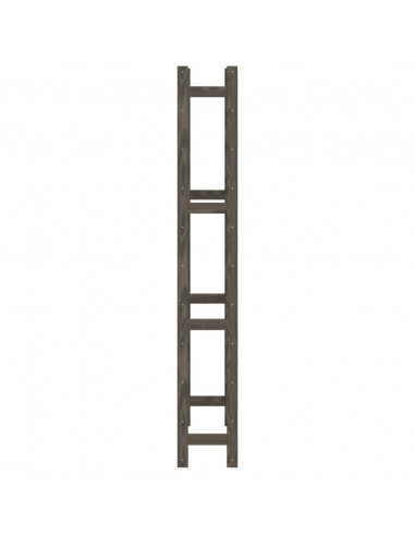 Portabottiglie per 77 Bottiglie Grigio Legno Massello di Pino