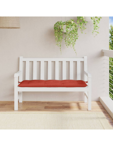 Cuscino Panca Giardino Rosso Mélange 120x50x7cm Tessuto