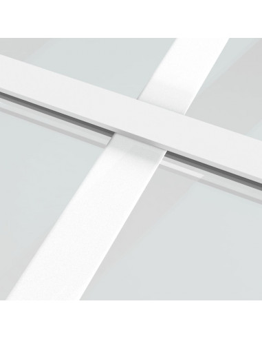 Porta Scorrevole ESG Vetro e Alluminio 76x205 cm Bianca